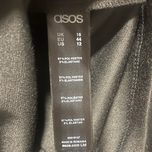 ASOS Fit and Flare V Neck Collared Mini Dress - Picture 11 of 14